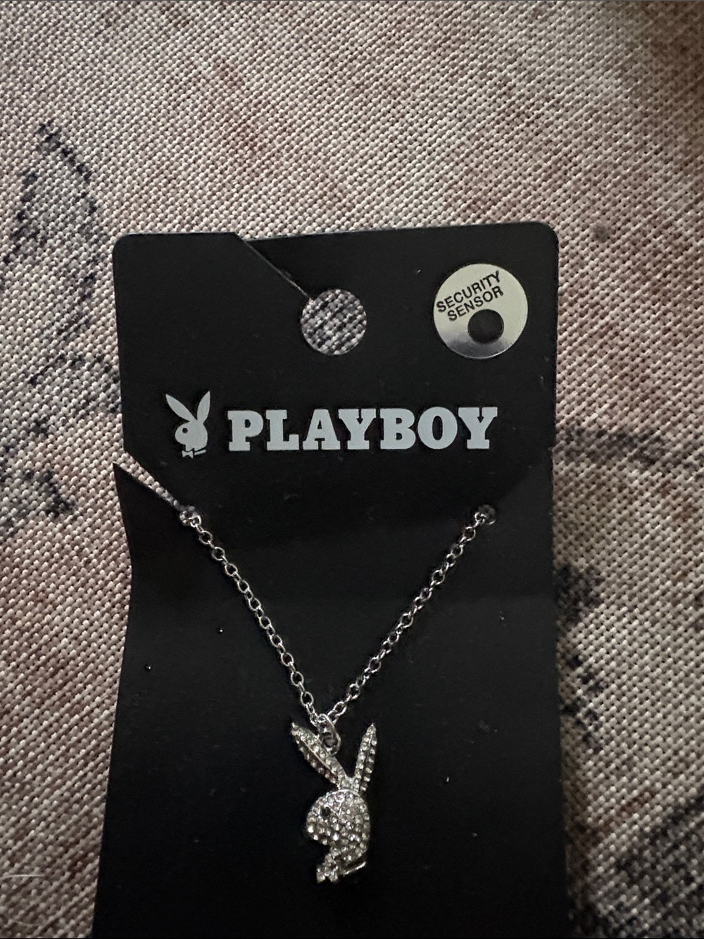 PLAYBOY Silver-tone Crystal Bunny Pendant Necklace - Picture 2 of 3
